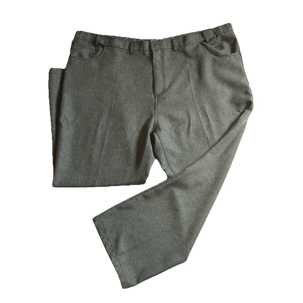 Haband Fit Forever Dress Pants Mens 50x29 Gray Comfort Waist Slacks
